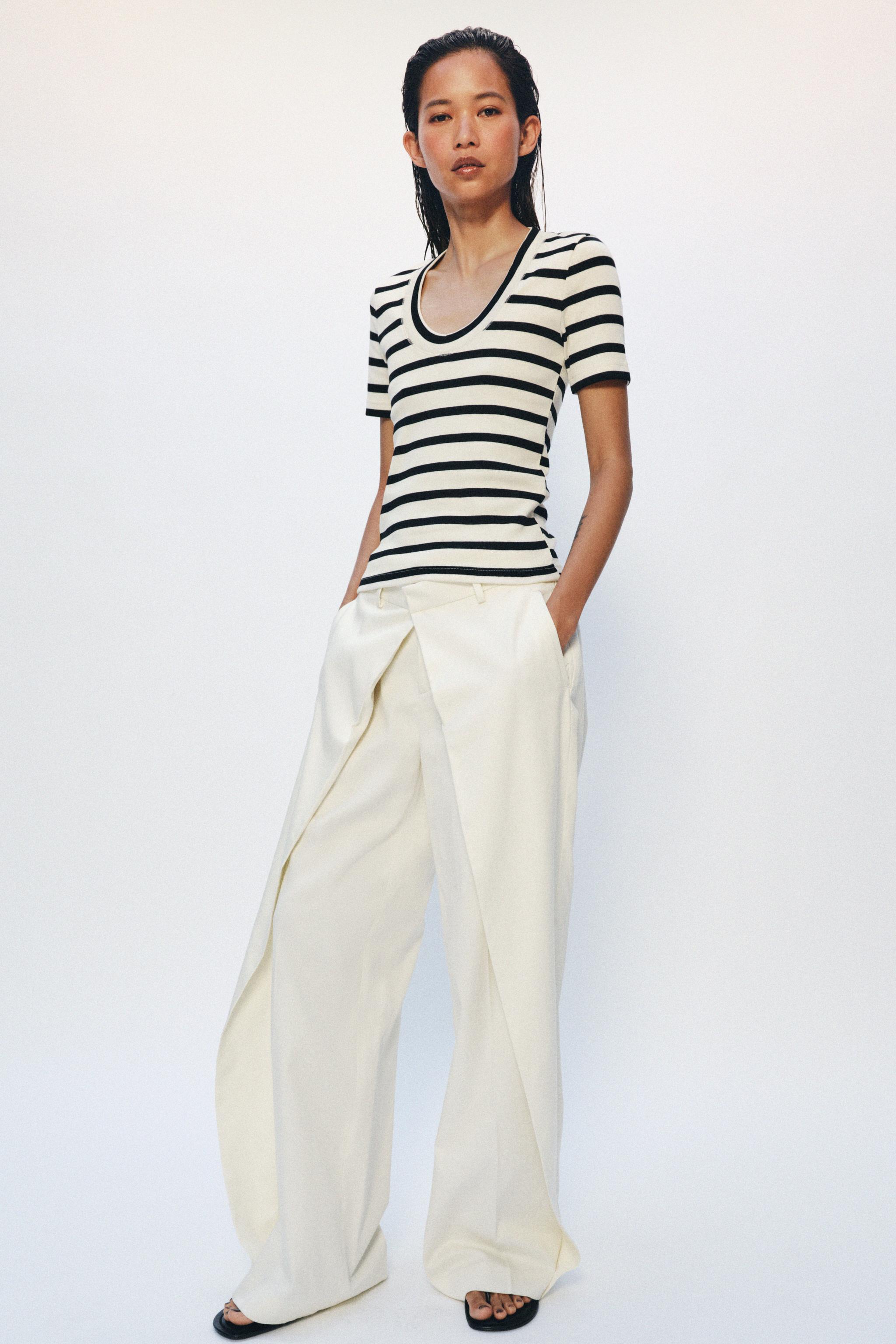 ROUND NECK RIBBED T-SHIRT